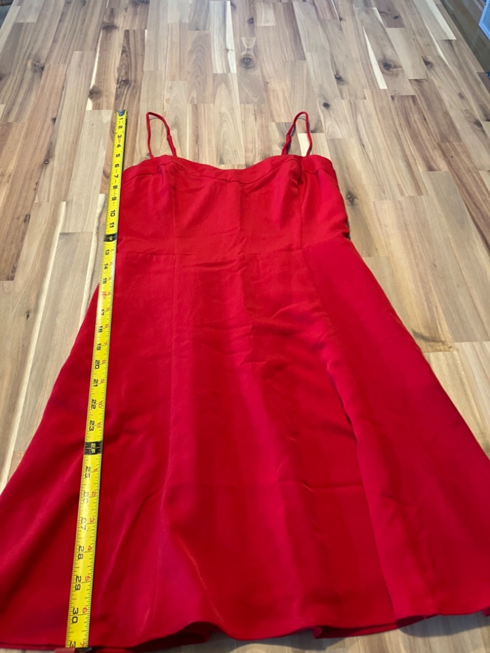 Abercrombie & Fitch Red Sweetheart Neck Fit & Flare Mini Dress | Size S - Picture 3 of 4